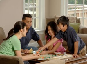 group of people beside coffee table family
