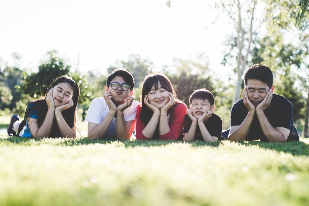 family, outdoor, happy